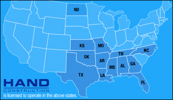 Licensed Contractor / Authorized States for Construction